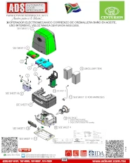 Operador Electromecanico Corredizo de Cremallera Baño en Aceite, uso Intensivo, Veloz Marca Centurion MOD.D20 SMART